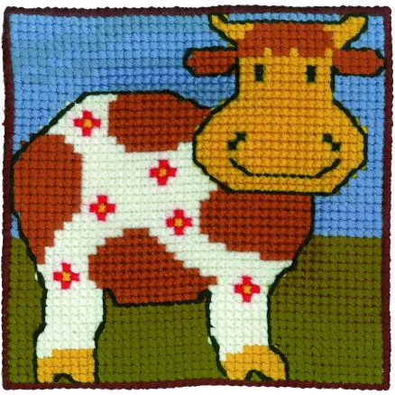 Permin Stickset Kinderstramaj Kuh 25x25cm