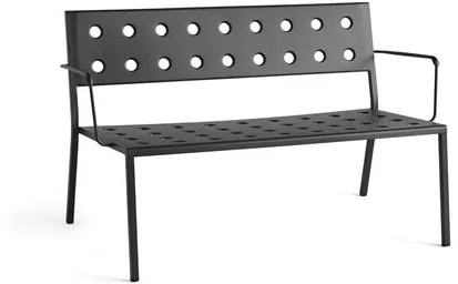 HAY Balcony Lounge Bank mit Armlehnen Anthrazit
