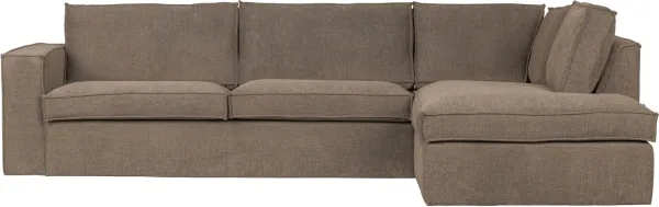 Freddie, Ecksofa rechts, hellbraun, H90x197x283 cm