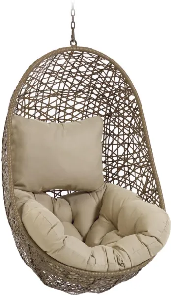 Florina, Outdoor-Hängestuhl, natur, Rattan