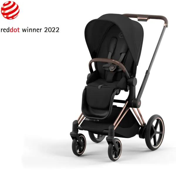ePriam Kinderwagen 2023 - Sepia Schwarz/Roségold