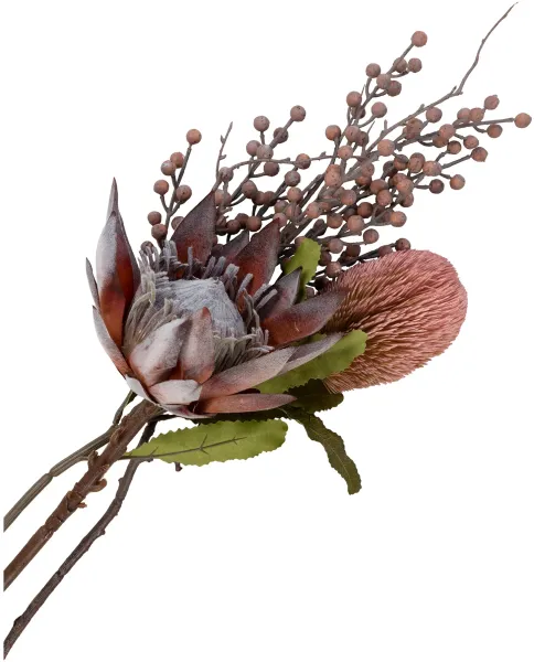HOUSE NORDIC King Protea Blumenstrauß aus Kunstblumen, Mix - rosa Kunststoff (H:74)