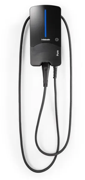 Webasto Pure Ladestation 22 kW Typ 2 Black Edition mit 4,5 m Kabel - Integrierter Typ B Fehlerstromschutzschalter