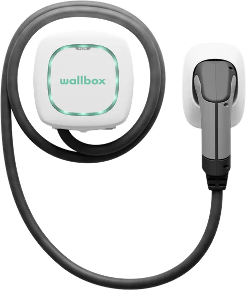 Wallbox Pulsar Plus Ladestation mit Wi-Fi, 22 kW, 7 Meter, Typ 2, Weiß