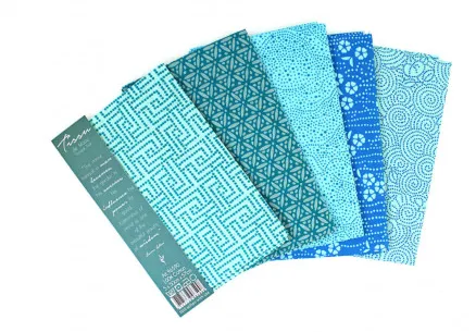 Tissu de Marie Fat Quarter Türkis 50x57cm - 5 Stk