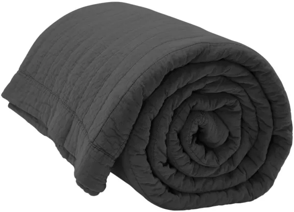 Magnhild, Gepolsterte Tagesdecke, Coal, 280x280 cm