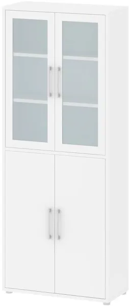 TVILUM Prima Vitrine - weißes Holz mit 2 Glastüren