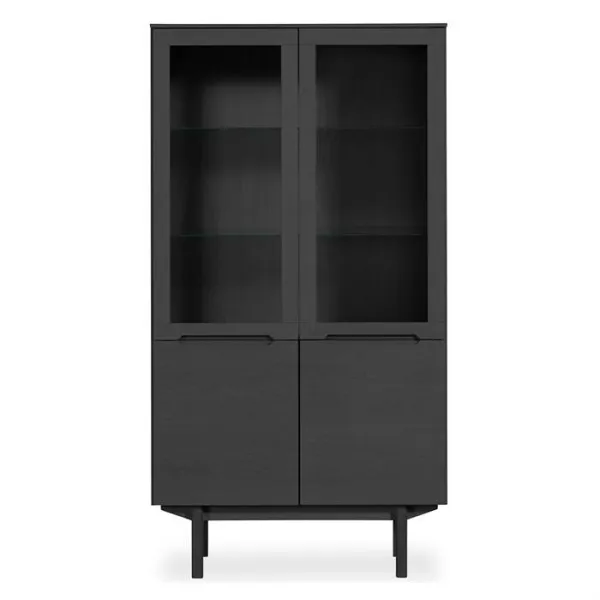 Skovby SM307 Vitrine - lackierte schwarze Eiche